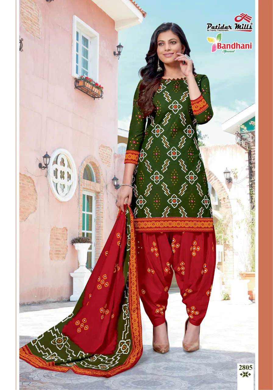 Patidar Bandhani Special 28 Latest Exclusive Designer Pure Cotton Printed Dress Material Collection With Cotton Dupatta 